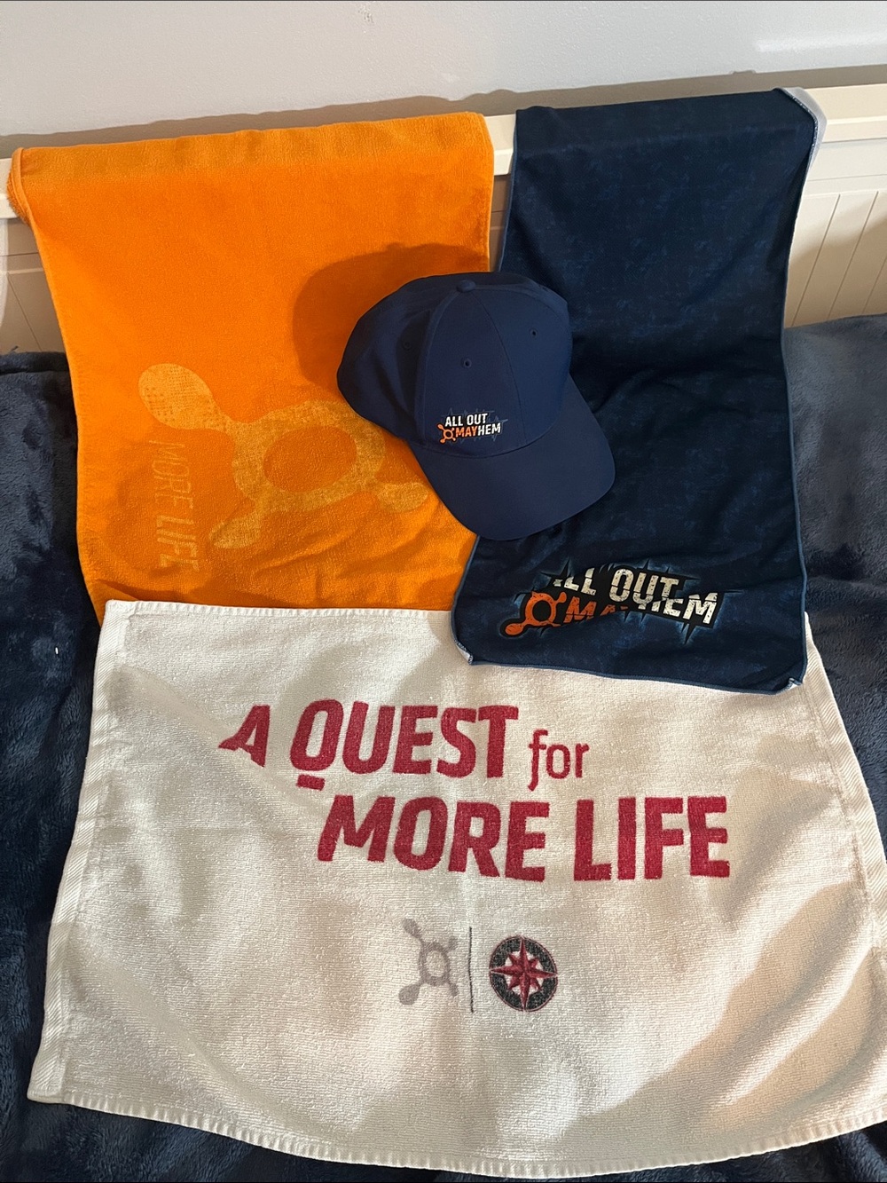 Orangetheory Fitness Bundle Hat + 3 Towels | All Out Mayhem Cap, OT Workout Gear
